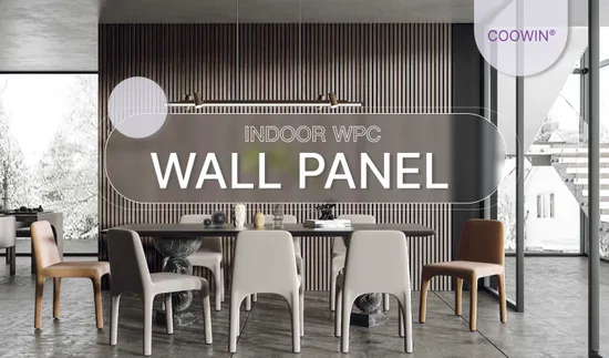 Rivestimento acustico per pareti in PVC e doghe in legno, pannelli scanalati in WPC