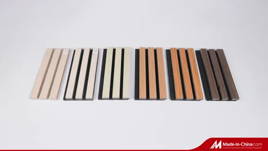 Pannello acustico in legno MDF impiallacciato Akupanel con doghe eleganti, pannello fonoassorbente per pareti e soffitti, interni per la casa