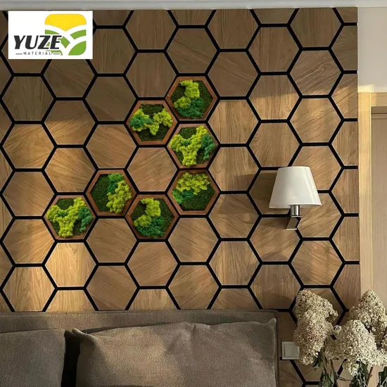 Pannelli acustici da parete Akupanel dal design moderno e innovativo, in plastica, fonoassorbenti, effetto legno, per soggiorno, camera da letto, modello 3D