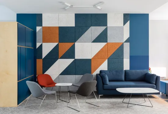 Pannello acustico esagonale ignifugo in fibra di poliestere personalizzato per materiale da costruzione