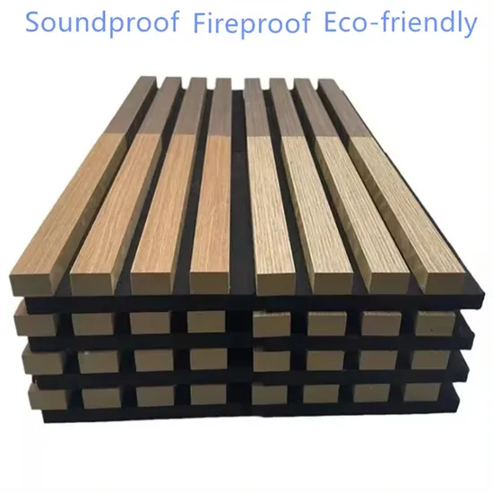 Pannello acustico da parete in doghe di legno in stile moderno per la casa, ecologico, a risparmio energetico e con atmosfera fresca